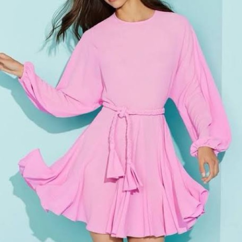 Gianni Bini Pink Braided Rope Dress